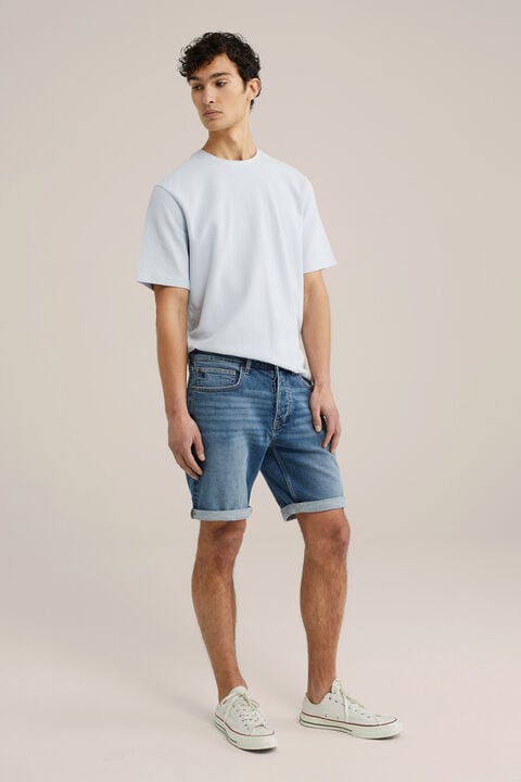 we fashion regular fit denim short Donkerblauw