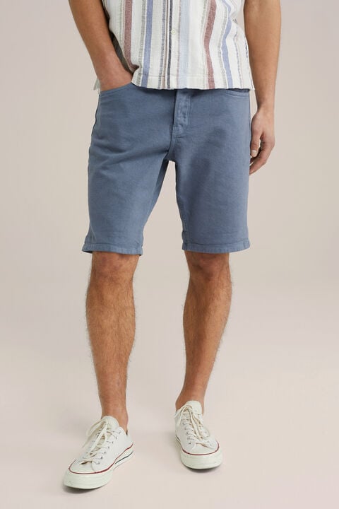 we fashion Regular fit denim short Grijsblauw