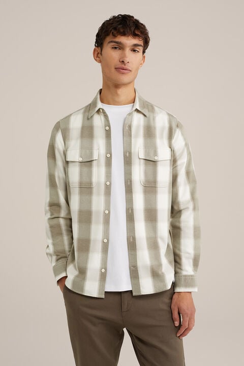 we fashion Regular fit overshirt met print Wit