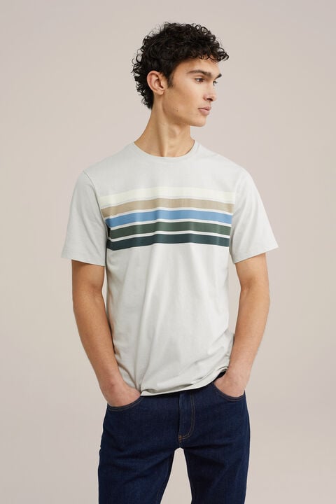 we fashion regular fit T-shirt met opdruk Beige