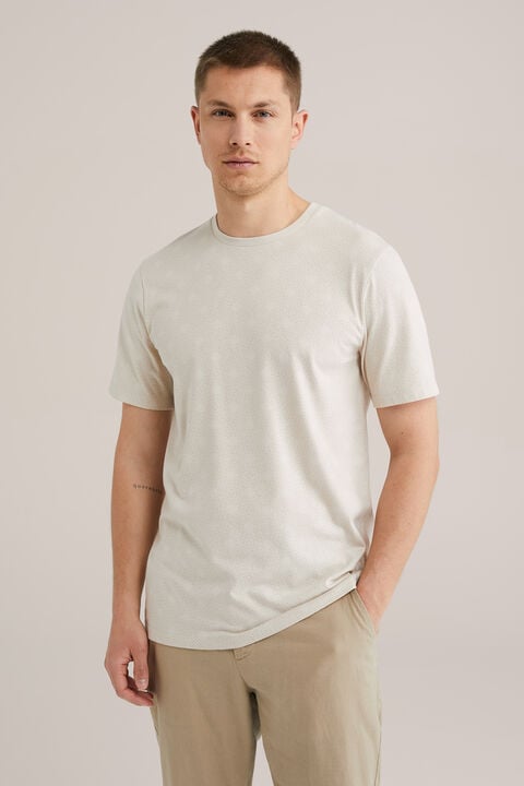 we fashion Regular fit T-shirt met print Beige