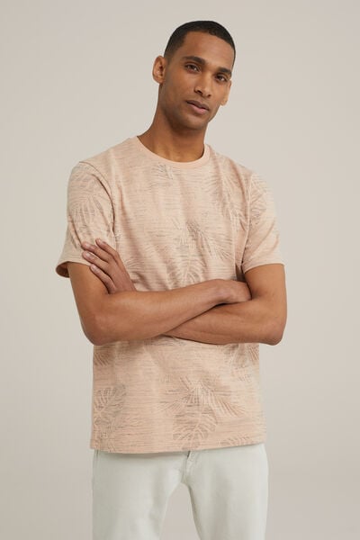 We Fashion Regular Fit T-shirt Met Print Oranje