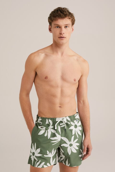 we fashion regular fit zwembroek met print Groen