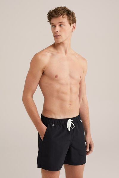 We Fashion Regular Fit Zwembroek Zwart