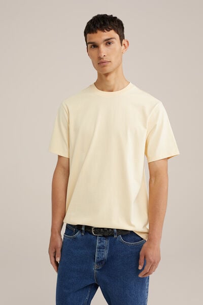 We Fashion Relaxed Fit T-shirt Lichtgeel