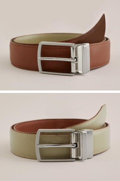 We Fashion Reversible Riem Donkerbruin