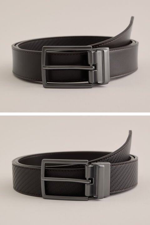 we fashion reversible riem Donkerbruin