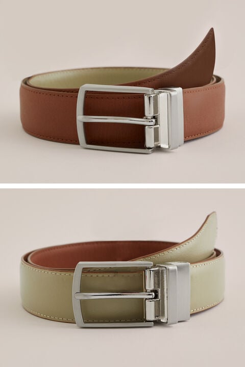 we fashion reversible riem Donkerbruin