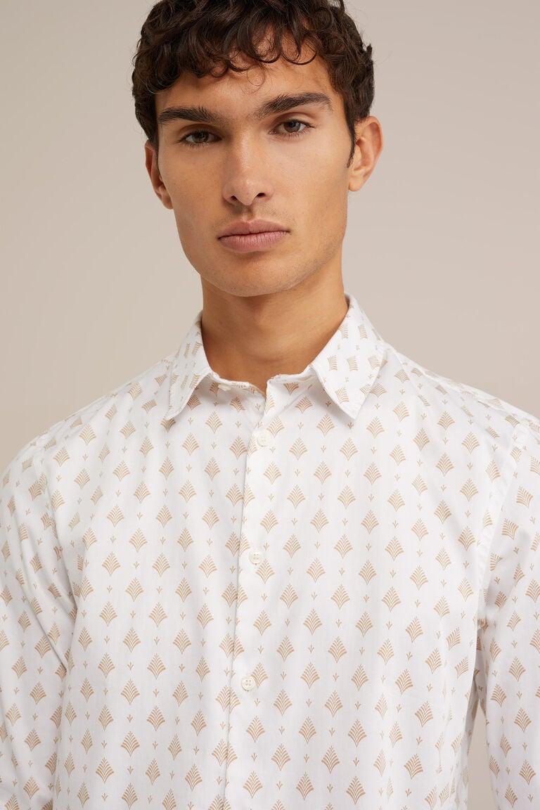 We Fashion Satijn Look Overhemd Met Dessin Wit