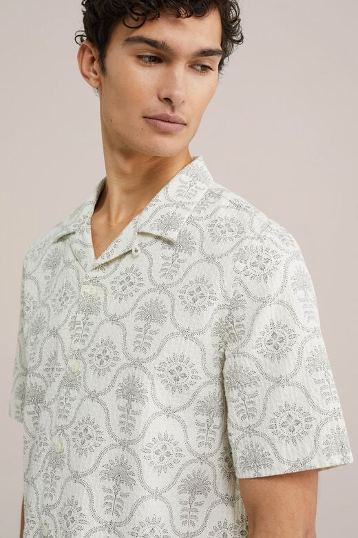 We Fashion Shirt Met Dessin Gebroken Wit