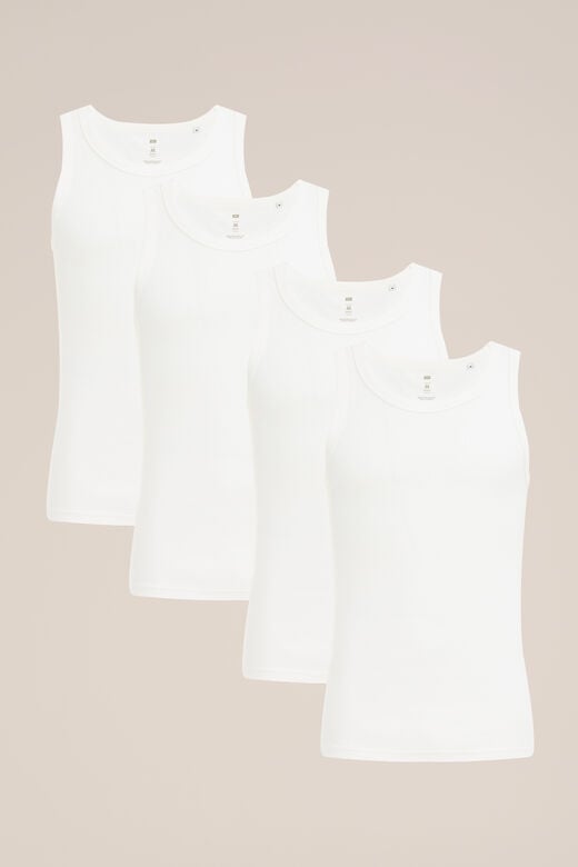We Fashion Singlet 4-pack Wit