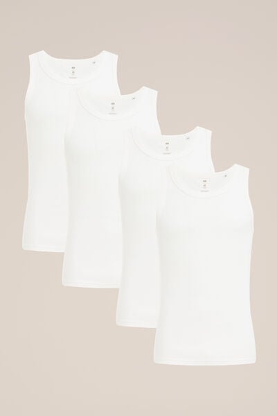 We Fashion Singlet 4-pack Wit