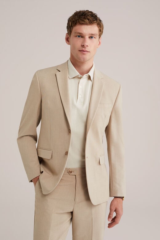 We Fashion Slim Fit Blazer Beige