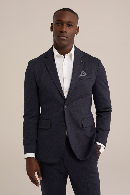 We Fashion Slim Fit Blazer Donkerblauw