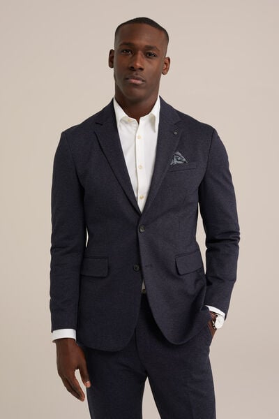 We Fashion Slim Fit Blazer Donkerblauw