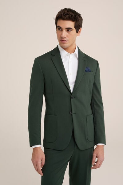 We Fashion Slim Fit Blazer Donkergroen
