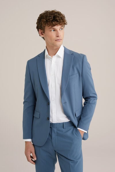 We Fashion Slim Fit Blazer Marineblauw
