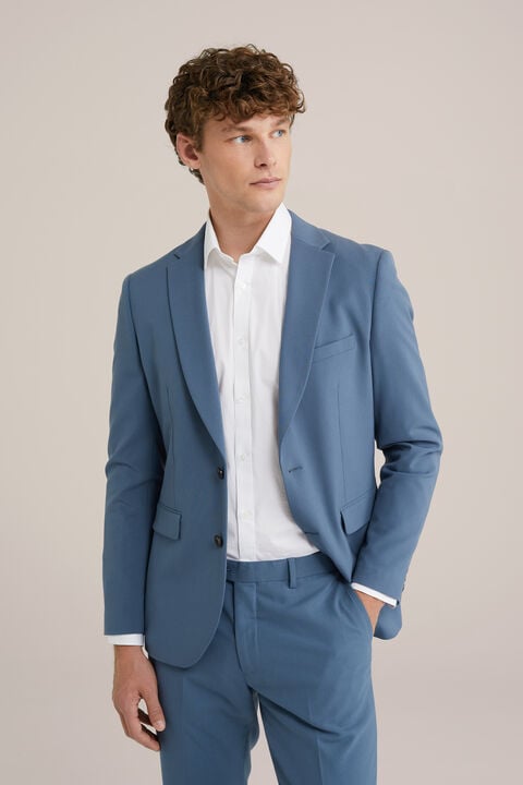 We Fashion Slim Fit Blazer Marineblauw