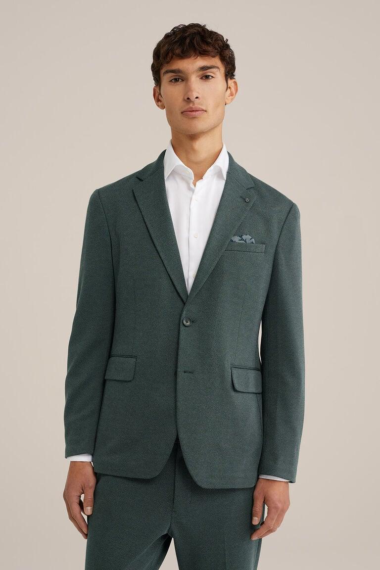 We Fashion Slim Fit Blazer Met Stretch Groen