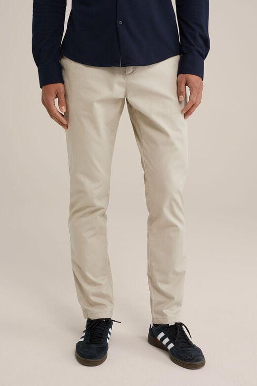 We Fashion Slim Fit Chino Met Stretch Beige
