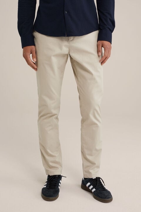 we fashion slim fit chino met stretch Beige