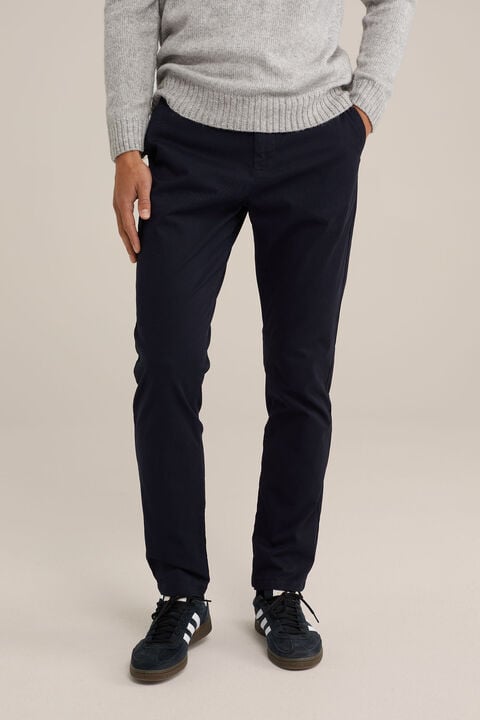 we fashion slim fit chino met stretch Donkerblauw