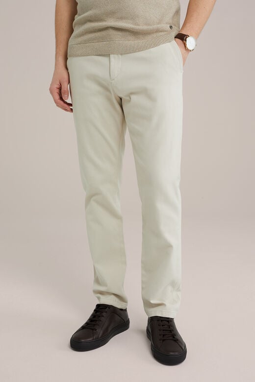 We Fashion Slim Fit Chino Met Structuur Beige