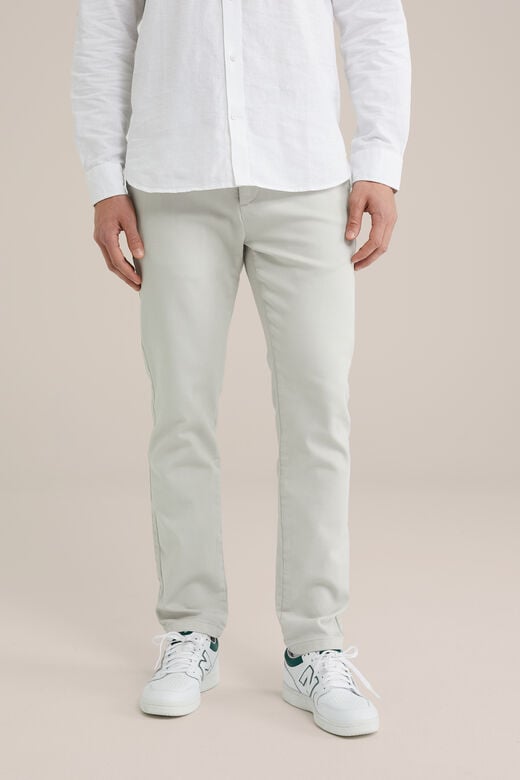 We Fashion Slim Fit Chino Van Jog Kwaliteit Ecru
