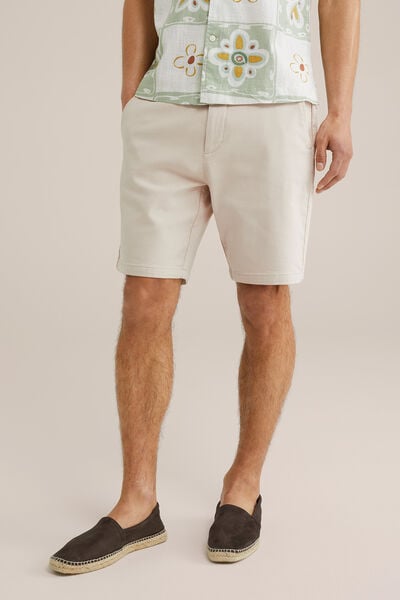 We Fashion Slim Fit Chinoshort Beige