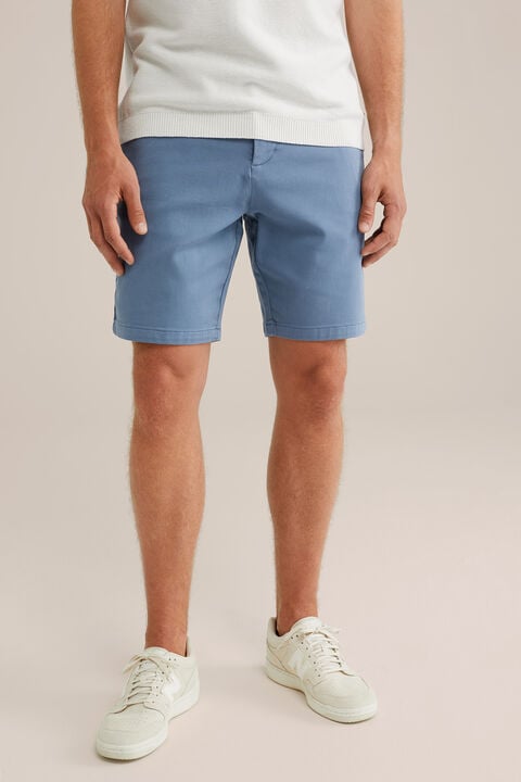 we fashion slim fit chinoshort Lichtblauw