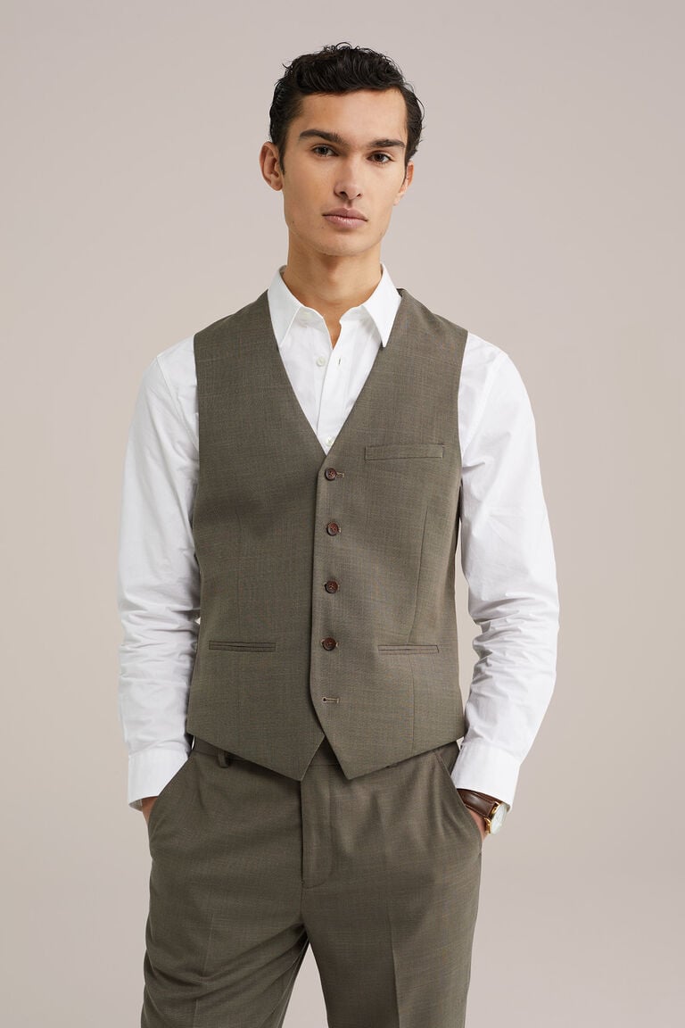 We Fashion Slim Fit Gilet Bruin