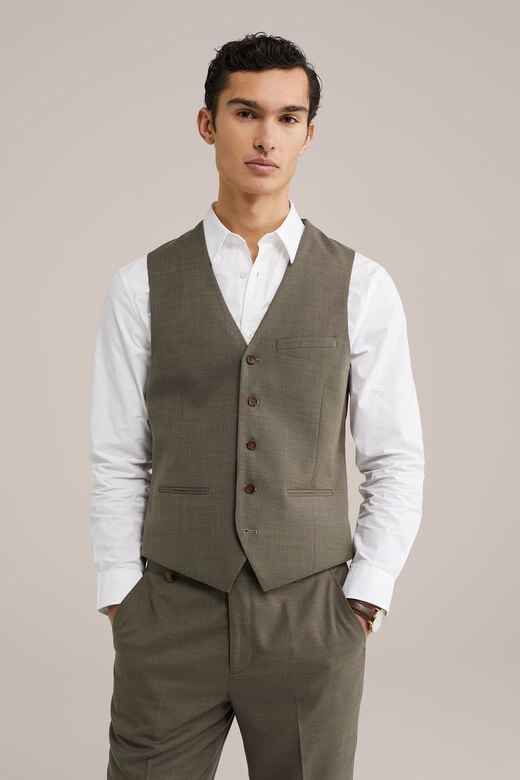 We Fashion Slim Fit Gilet Bruin