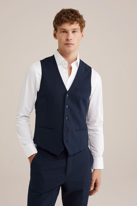 we fashion slim fit gilet Donkerblauw