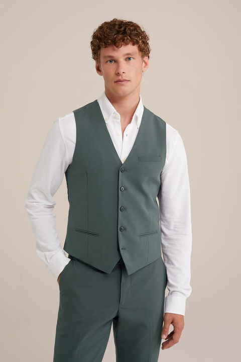 We Fashion Slim Fit Gilet Groen