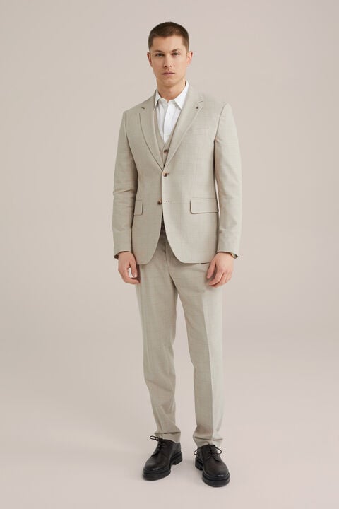 we fashion Slim fit gilet met stretch Beige