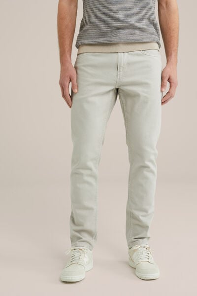 We Fashion Slim Fit Jeans Met Medium Stretch Beige
