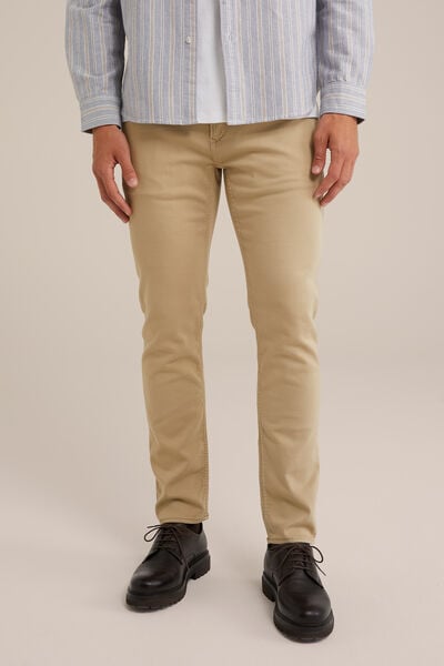 We Fashion Slim Fit Jeans Van Jog Denim Beige