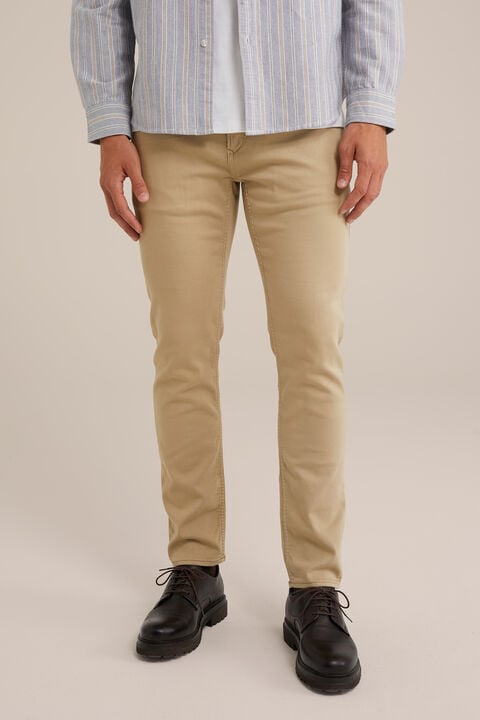 we fashion slim fit jeans van jog denim Beige