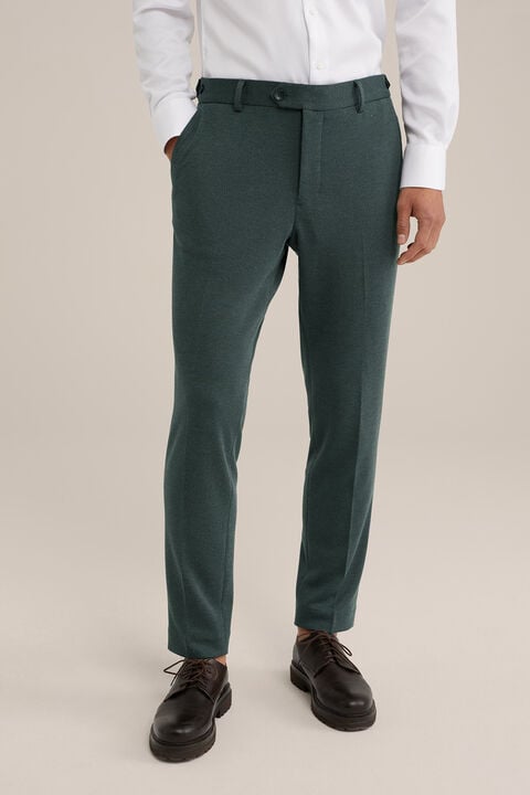 we fashion slim fit pantalon met stretch Groen