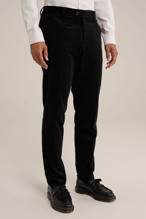 we fashion slim fit pantalon van corduroy Zwart