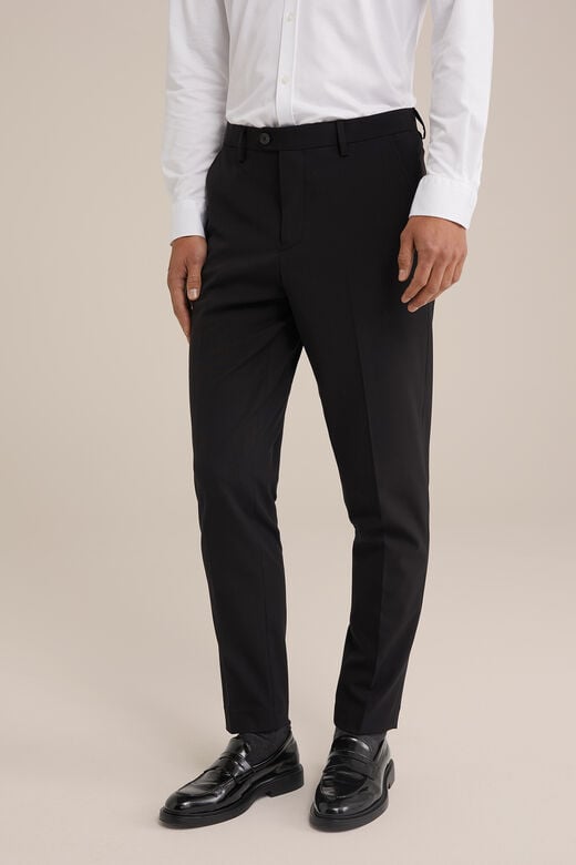 We Fashion Slim Fit Pantalon Zwart