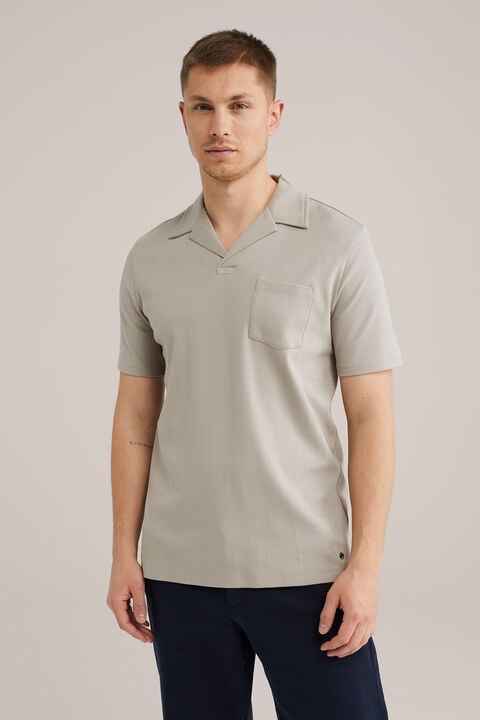 we fashion slim fit polo Lichtgrijs