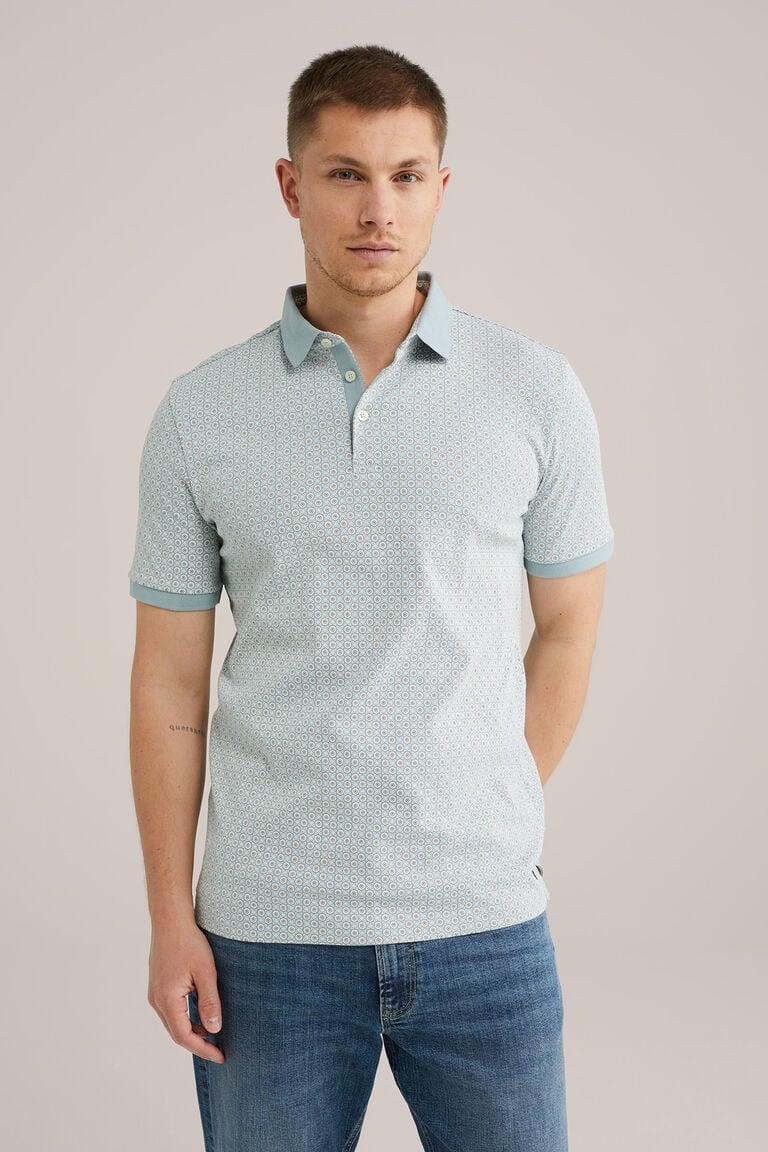 We Fashion Slim Fit Polo Met Dessin Mintgroen