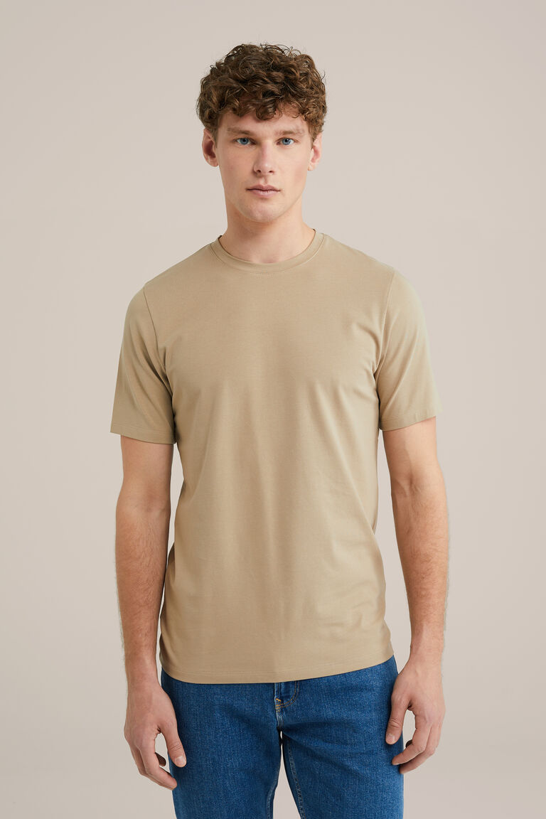 We Fashion Slim Fit T-shirt Beige