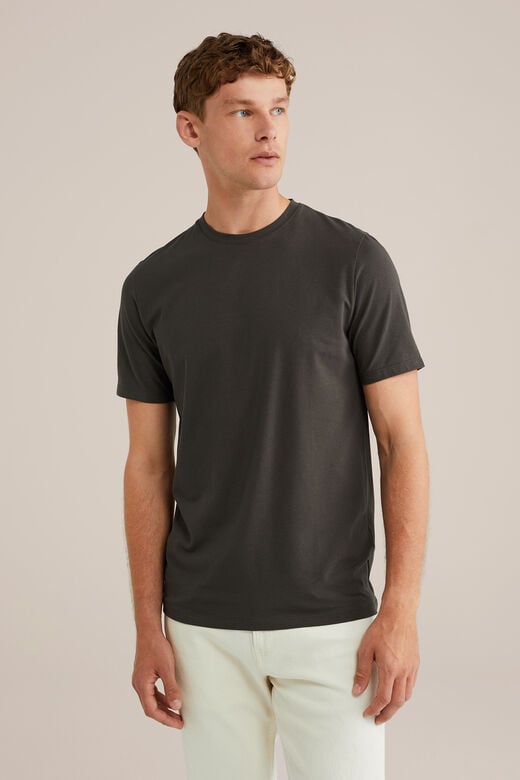 We Fashion Slim Fit T-shirt Grijsgroen