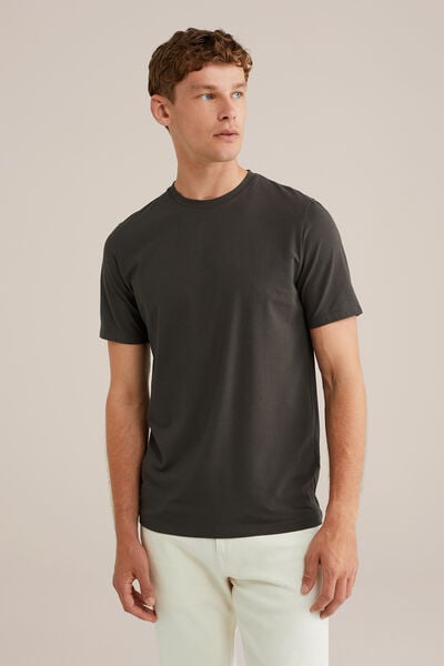 We Fashion Slim Fit T-shirt Grijsgroen