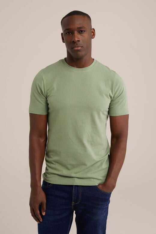 We Fashion Slim Fit T-shirt Groen