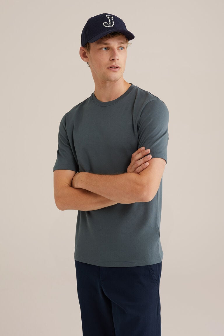 We Fashion Slim Fit T-shirt Groenblauw