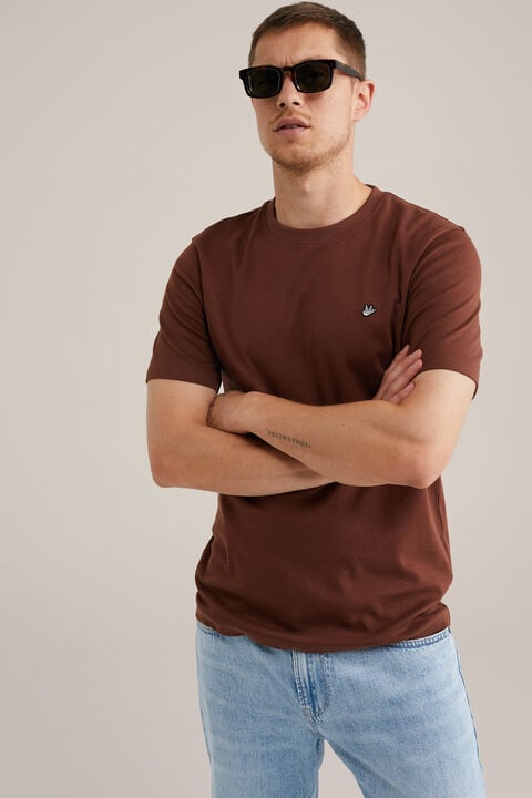 we fashion Slim fit T-shirt Lichtbruin