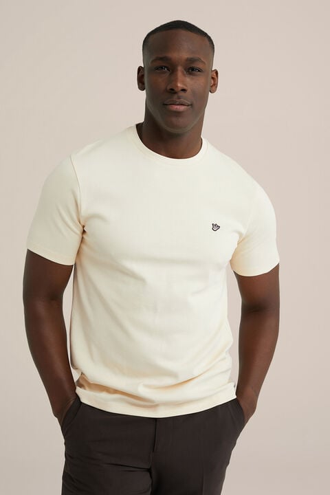we fashion Slim fit T-shirt Lichtgeel